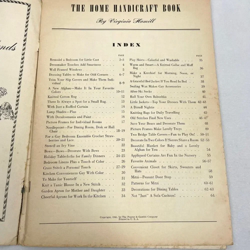 Vintage 1941 The Home Handicraft Book